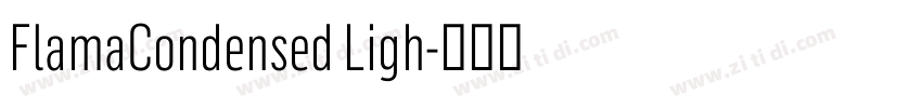 FlamaCondensed Ligh字体转换